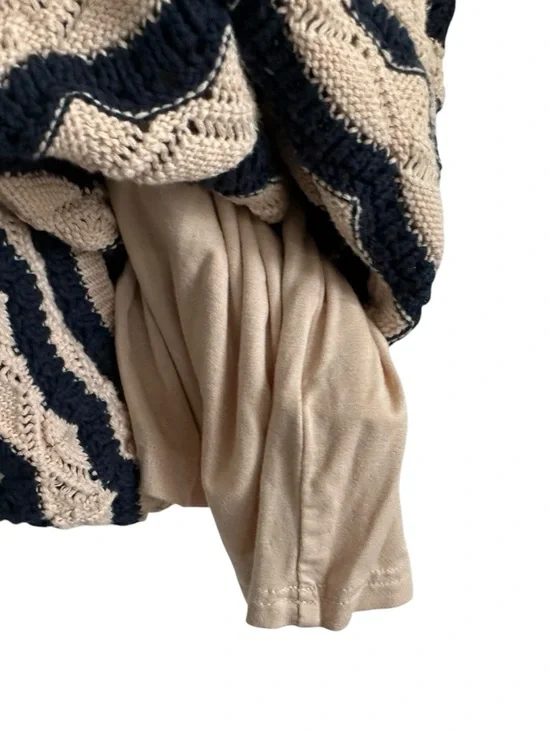 Heartloom Womens Sleeveless Stripped Knit Dress Sz Medium Beige Blue Lined - Picture 5 of 6